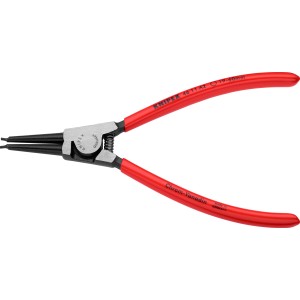 Knipex Sicherungsringzange, 185mm, mit roten Griffen und schwarzen Spitzen. Zange für Sicherungsringe.