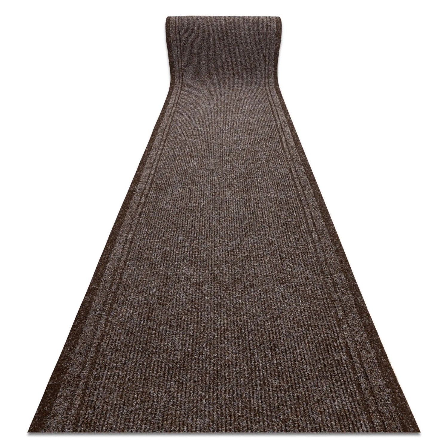 RugsX Läufer Antirutsch Malaga Braun 100cm 290cm