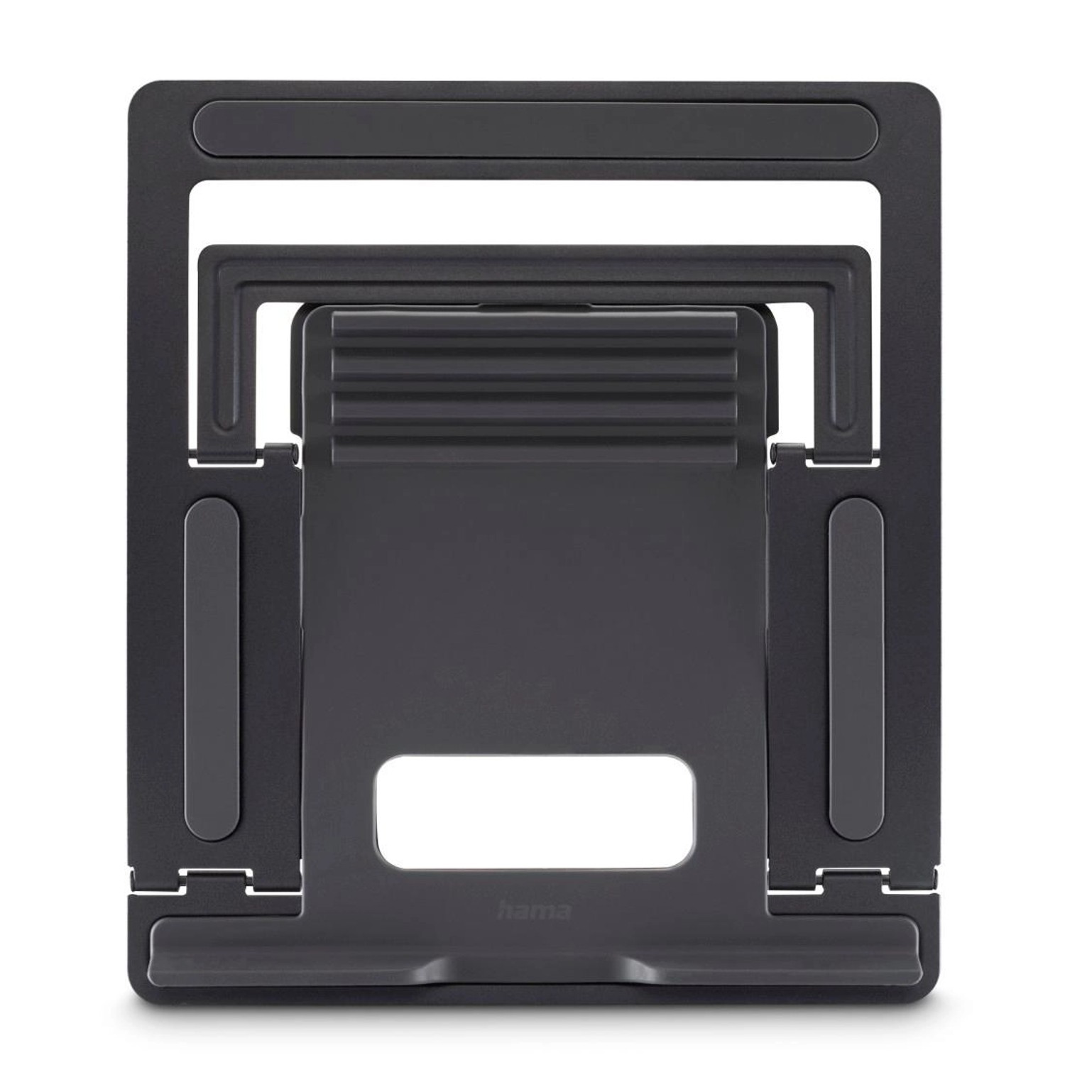 Hama Laptop-Stand Metall 4-stufig neigbar faltbar bis 40 cm (15,6 Zoll) Grau