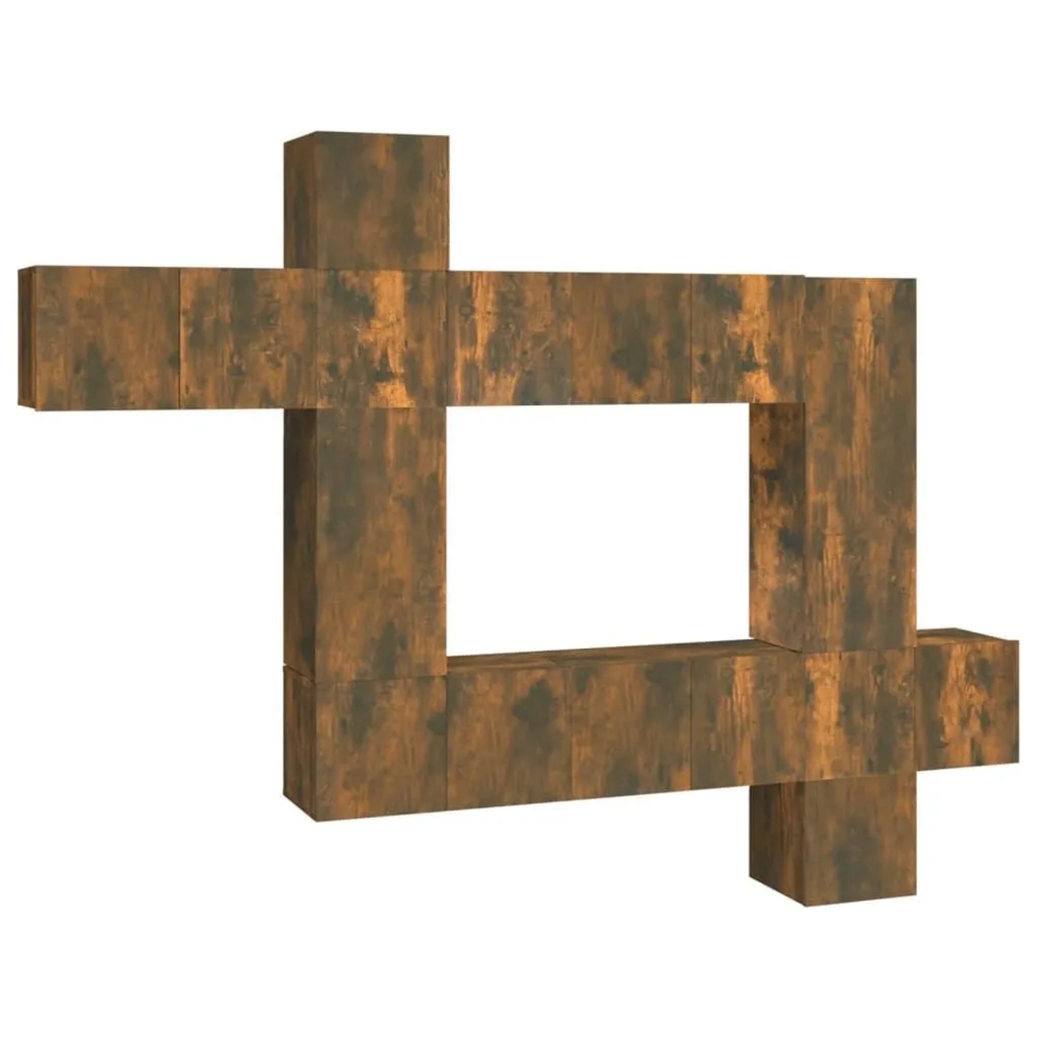 vidaXL 10-Tlg TV-Schrank-Set Räuchereiche Holzwerkstoff 3120320