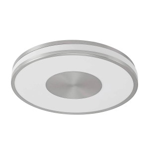 Lindby LED Deckenleuchte Fjella 9627469 Dimmbar mit Leselampe Modern in Alu aus Metall 1-flammig Wohnzimmerleuchte
