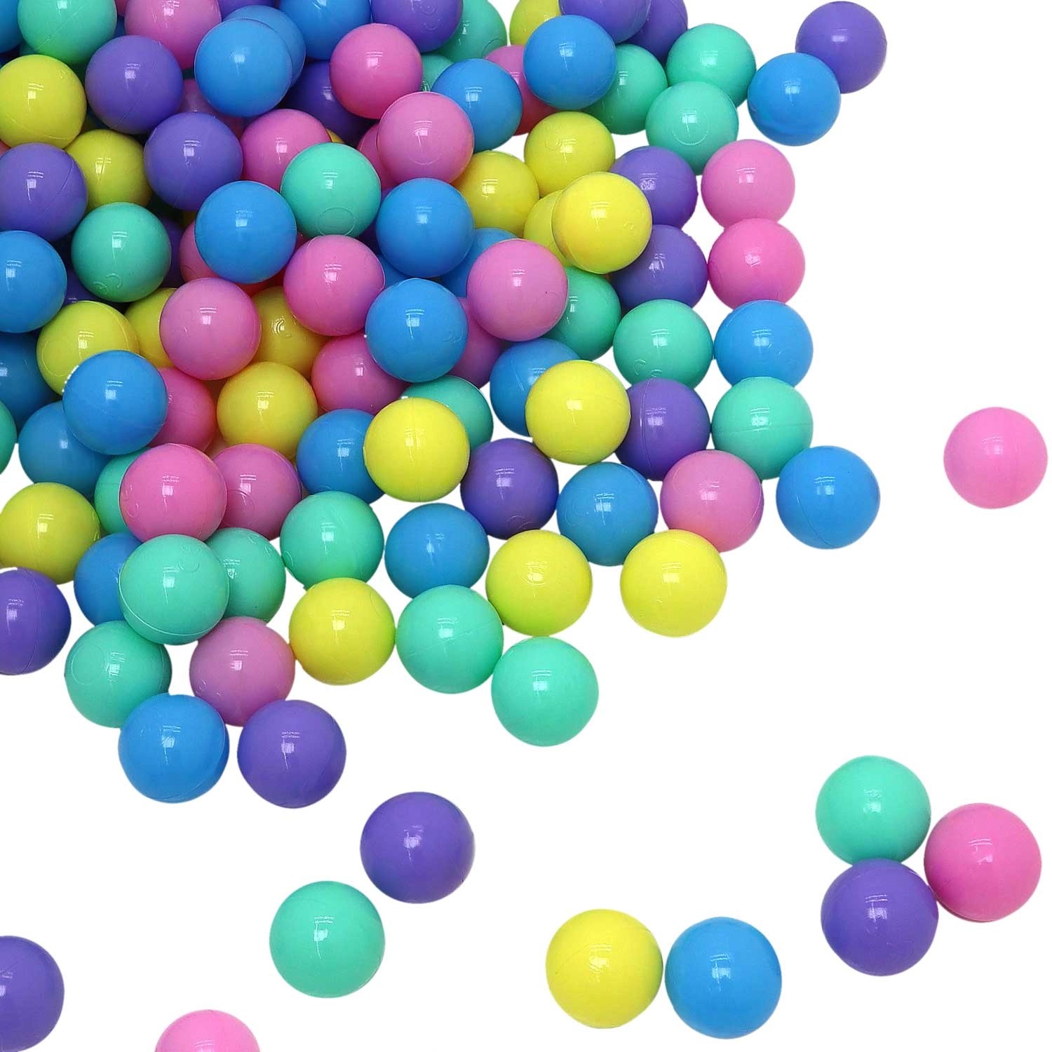 LittleTom 1000 Bunte Bälle für Bällebad 5,5cm Macaronfarben