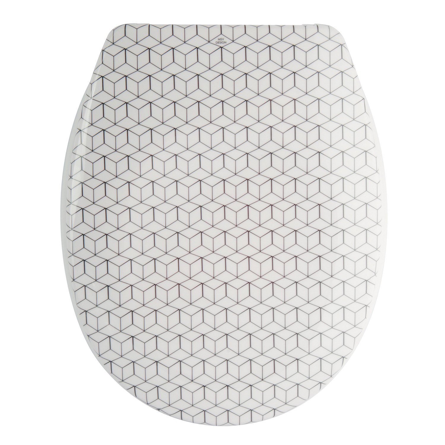 MSV WC-Sitz Mosaik Duroplast Soft-Close 45,5 cm x 37 cm x 5 cm Beige günstig online kaufen