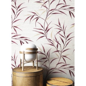 Newroom Vliestapete Aissa Rot Blumen Floral Strukturiert FSC®