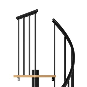 Dolle Spindeltreppe Calgary Ø 140 cm Buchenfurnier Geländer Anthrazit FSC