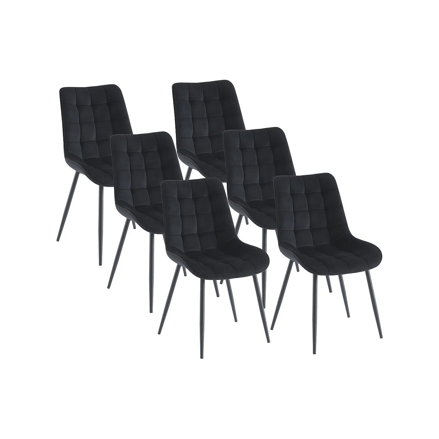 Vente-unique Stuhl Ollua Schwarz 49.5 cm