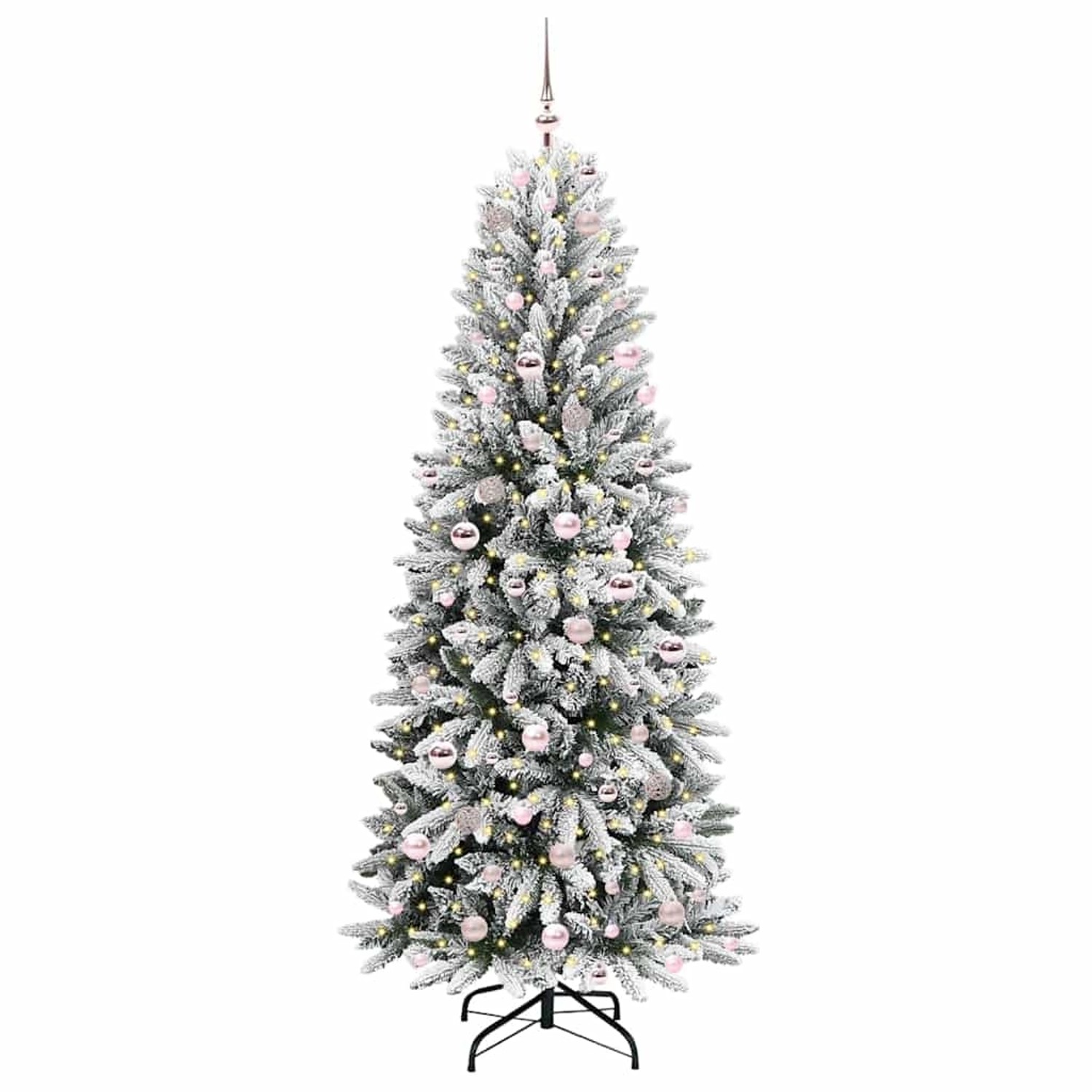 vidaXL Künstlicher Weihnachtsbaum mit 300 LEDs Weiß 78 x 78 x 210 cm 3396059