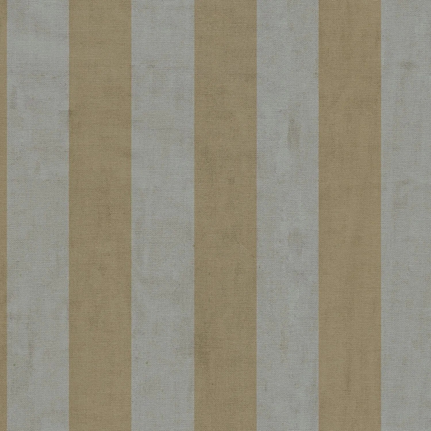 PROFHOME 782262-GU Streifen Tapete Grafisch Grau Oliv-Grau Braun-Beige 0,53 m x 10,05 m 5,33 m2