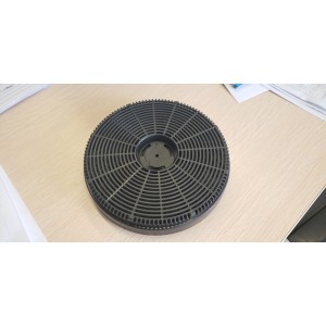 PKM Kohlefilter CF 115 für Dunstabzugshauben, runder Aktivkohlefilter in Schwarz.