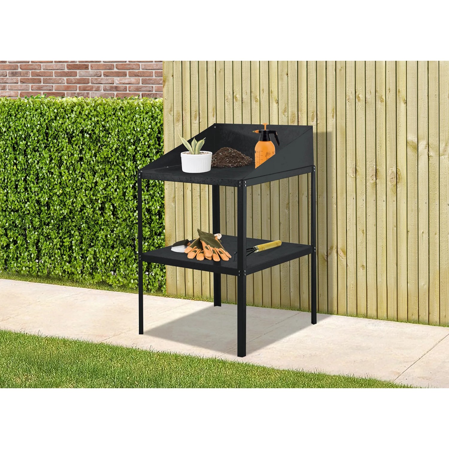 Floraworld Pflanztisch 60 x 60 x 100 cm Anthrazit Metall kaufen bei OBI