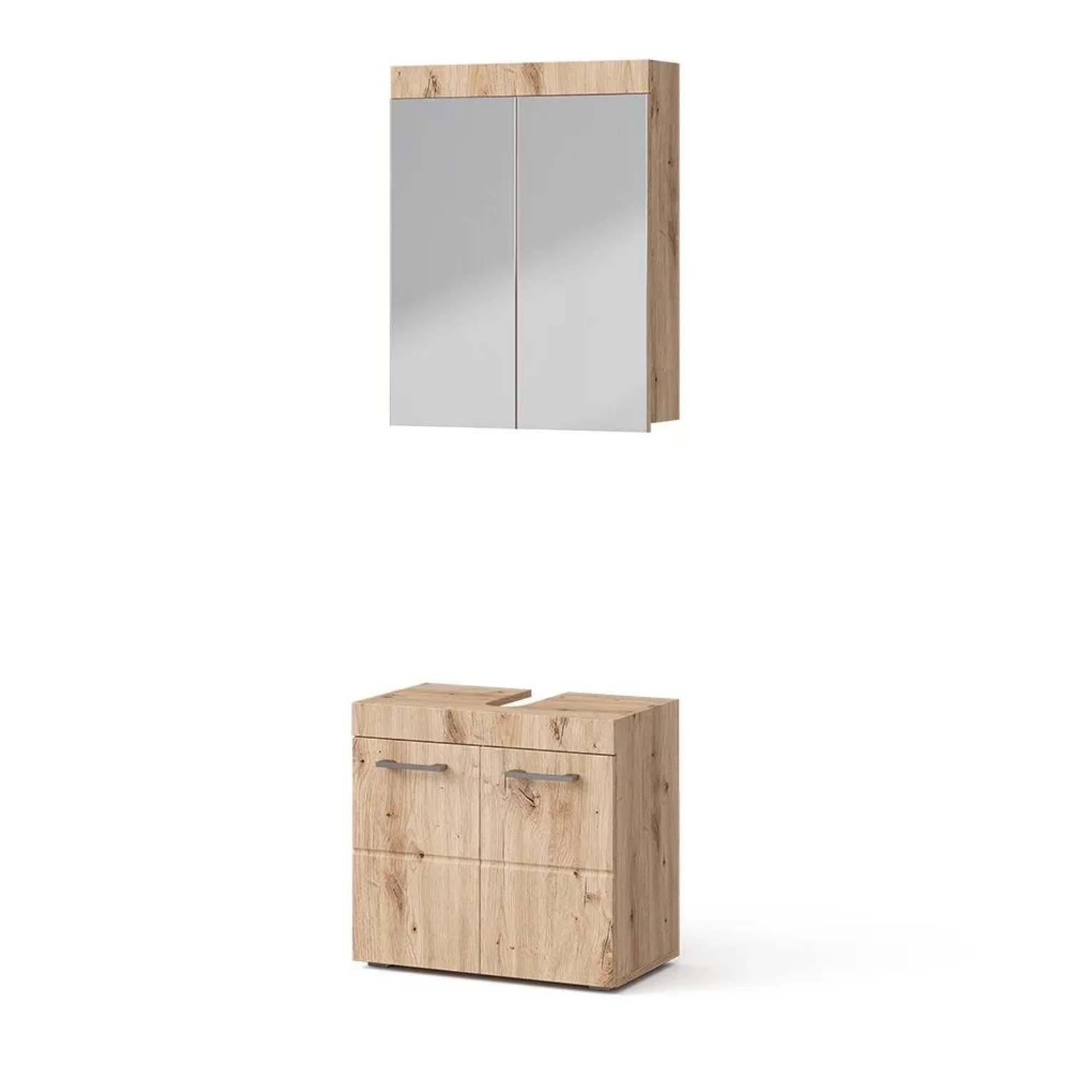 Vicco Badmöbel-Set Luna Eiche Wotan 60 x 56 2-teilig
