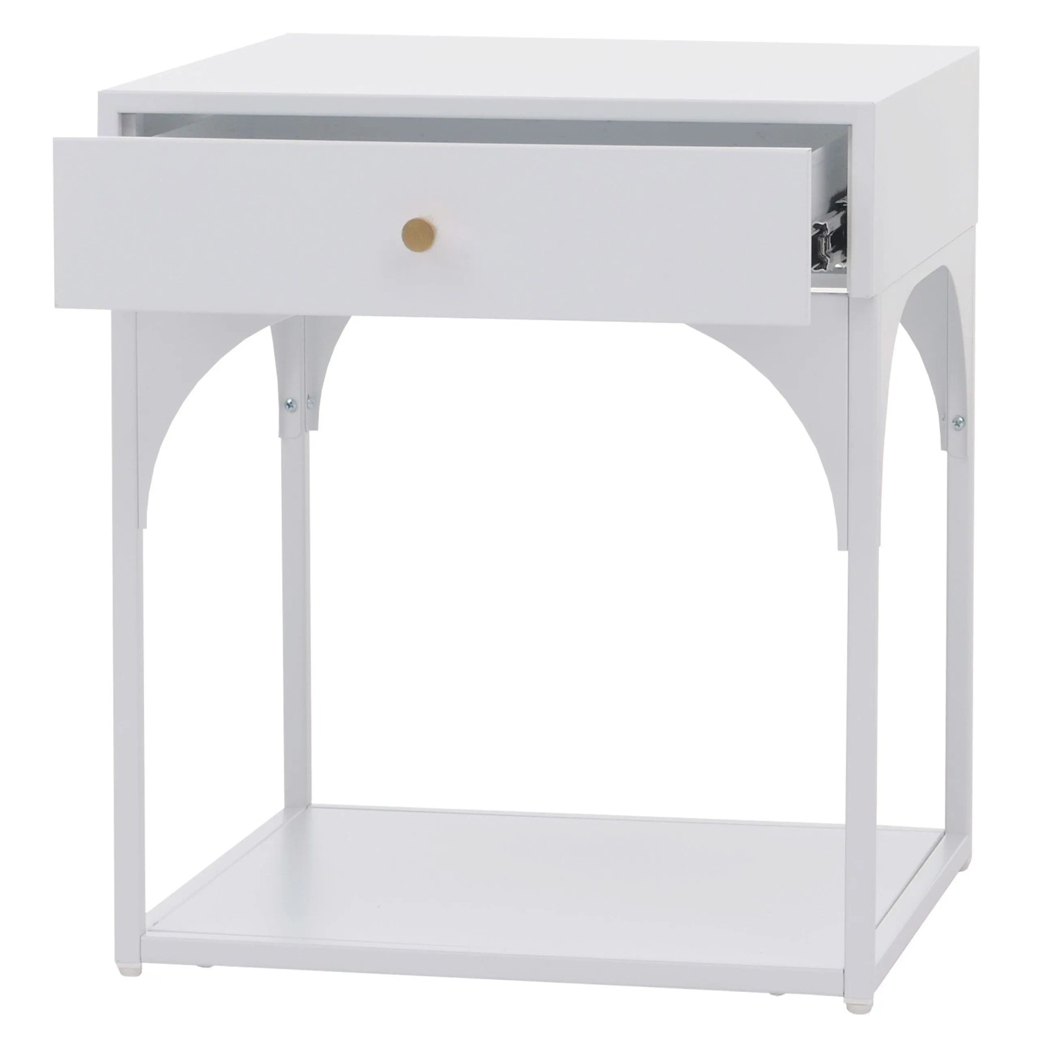 MCW Nachttisch O88 Schublade Metall 50x43x41cm Weiß