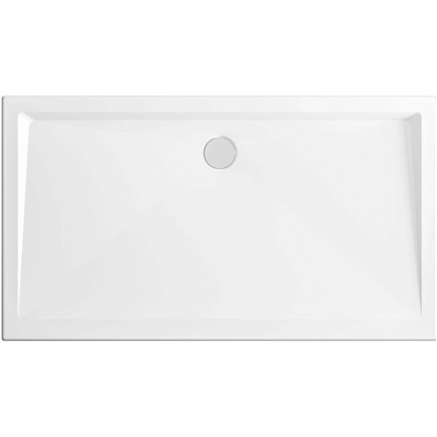 Schulte Duschwannen-Set, extraflach, rechteckig, 160x90 cm, Alpinweiß, Aufsicht.