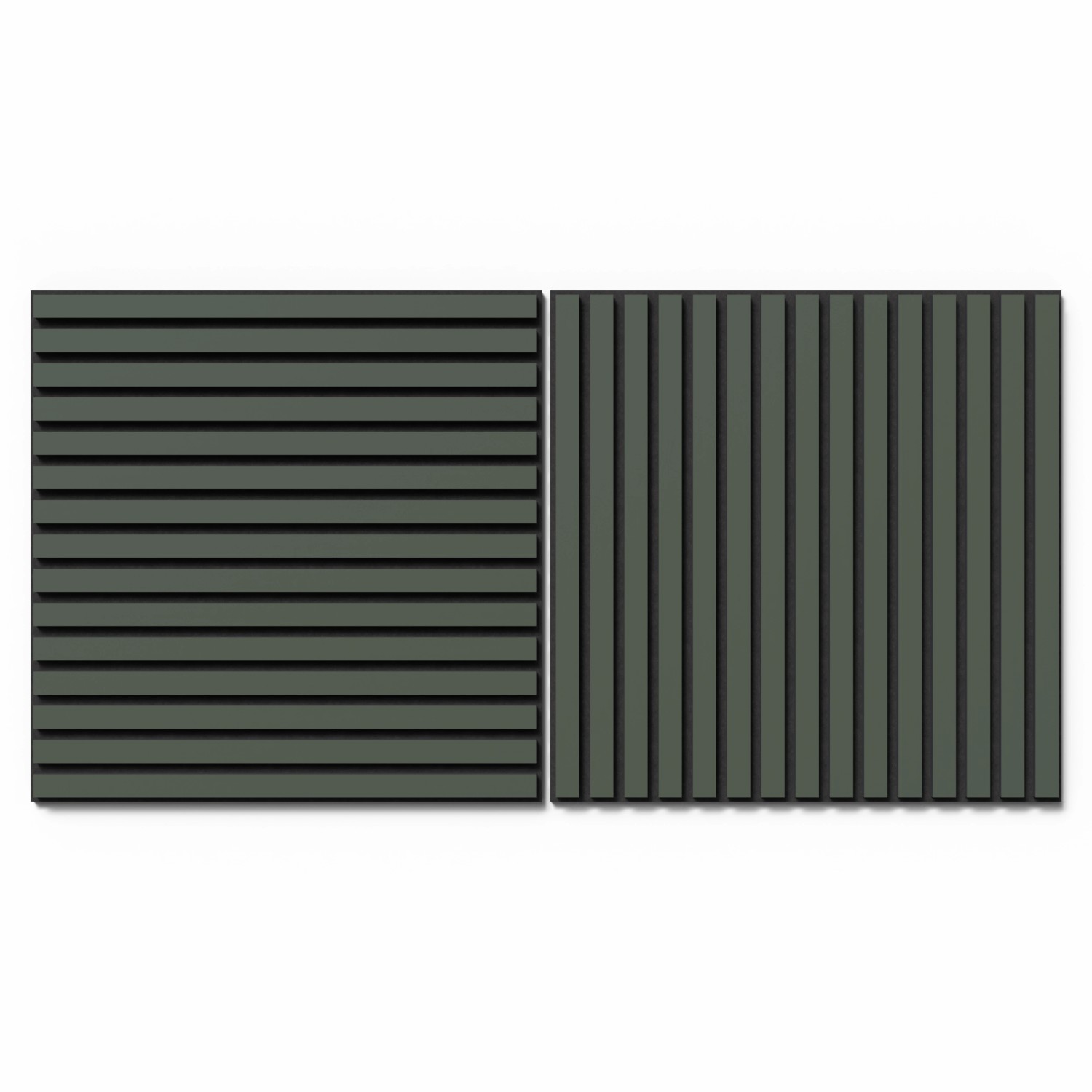 Akustikpaneel Lino Conifer MDF Schwarz Filz Schwarz 60 cm x 60 cm 2 Stück