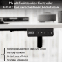 HOMAVO Elektrisch Höhenverstellbarer Schreibtisch 160x80cm mit Memory Funktion Anti Kollisions System Sitzerinnerung Weiß_7