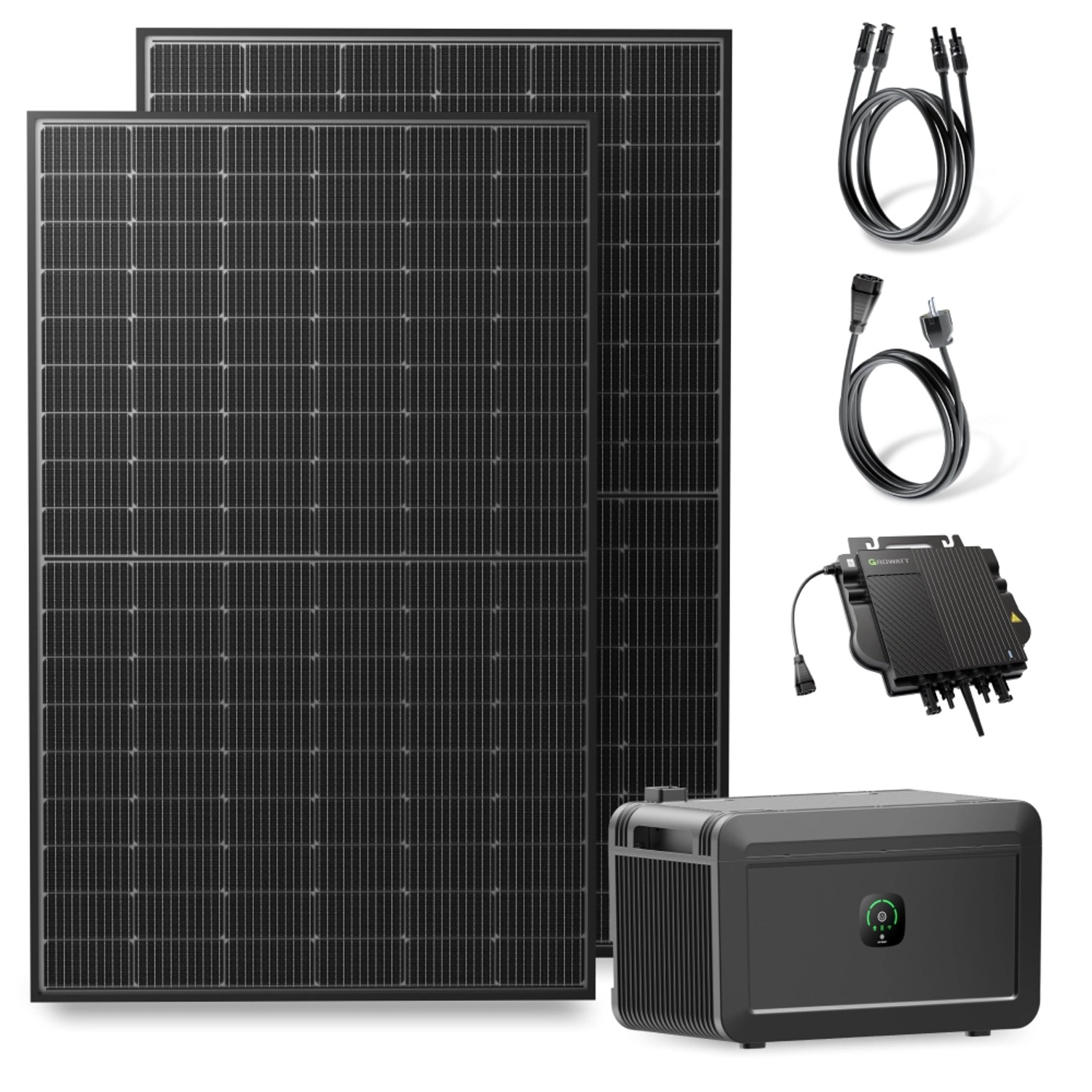 Solakon Balkonkraftwerk 900W 800W Solaranlage mit Speicher Steckerfertig Ko günstig online kaufen