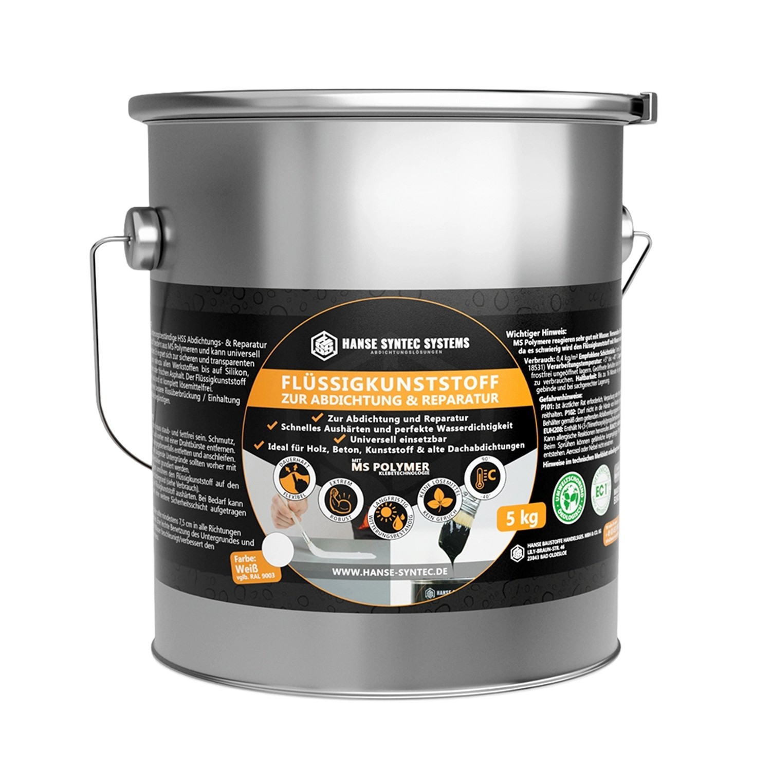 HSS Flüssigkunststoff 5 kg Weiß