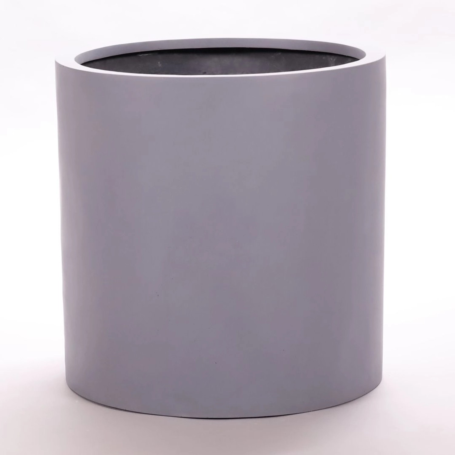 Elegant Einrichten Pflanzkübel Fiberglas Zylindrisch D50xH50cm Grau günstig online kaufen