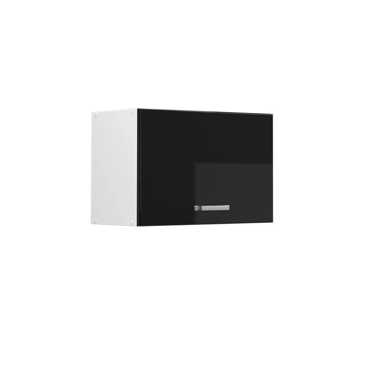 Vicco Hängeschrank R-Line Hängender Küchenschrank Schwarz Hochglanz Weiß 60 cm Flach