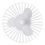 Weiße LED-Deckenleuchte Capo mit Ventilator, Ø 48cm. Deckenlampe mit integriertem Ventilator.