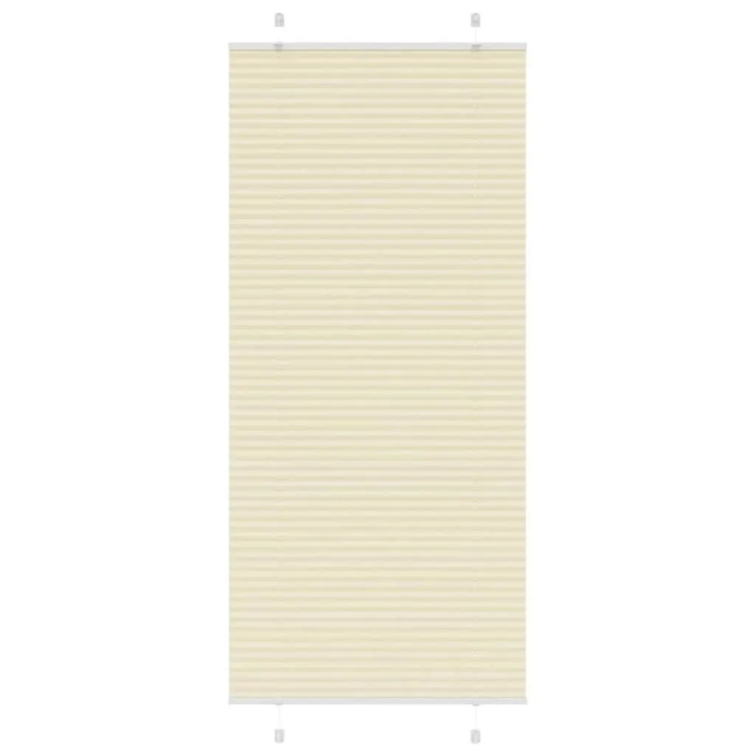 vidaXL Plissee Creme 90x200 cm Stoffbreite 89,4 cm Polyester 4015311 günstig online kaufen