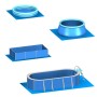 Blaue eyepower Poolmatten (62x62 cm, 40er Set) als Unterlage für verschiedene Pools, schützen den Boden.