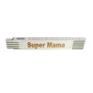 Stabila Zollstock Super Mama mit Lasergravur, 2 m, aus Holz, Messwerkzeug.