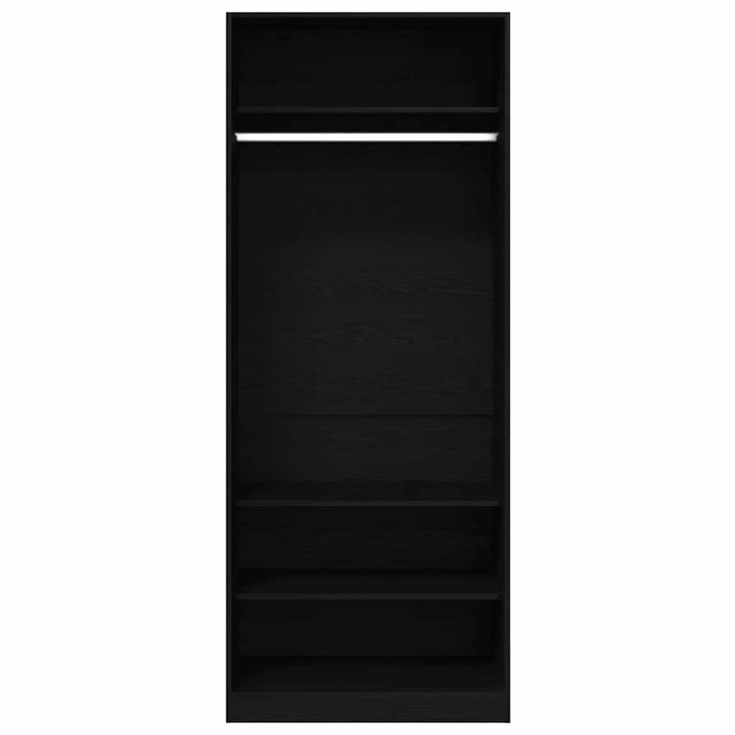 vidaXL Kleiderschrank mit Regal Schwarz Eichen-Optik 80 x 50 x 200 cm 33785 günstig online kaufen