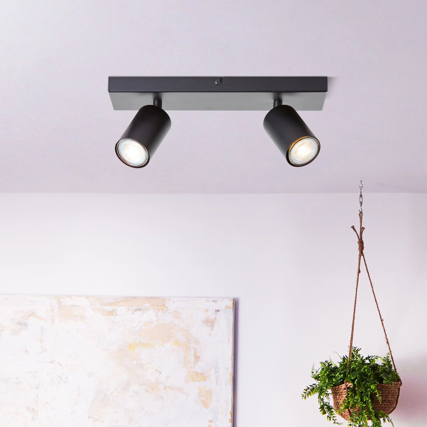 Brilliant LED-Spotbalken Jello 2-flammig Schwarz matt