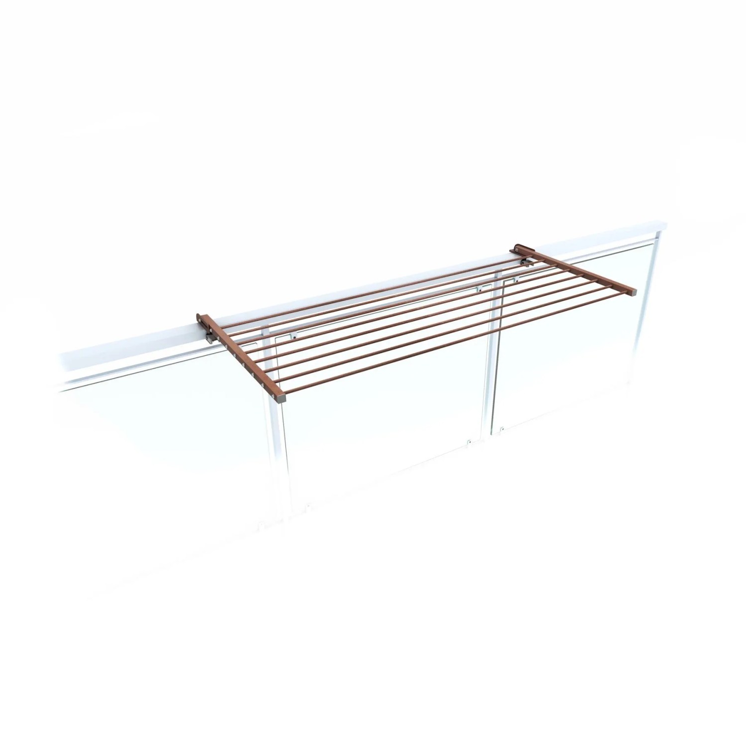 Foxydry Wäscheständer Für Balkongeländer Beidseitig Klappbar Wetterfest 102 cm Corten