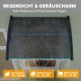 Outsunny Haustür Vordach aus Polycarbonat, schwarz, schützt vor Regen und reduziert Geräusche.