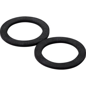 Zwei schwarze KÖRO EPDM Dichtungsringe 27x38x2 mm für 3/4 Zoll Verschraubungen.