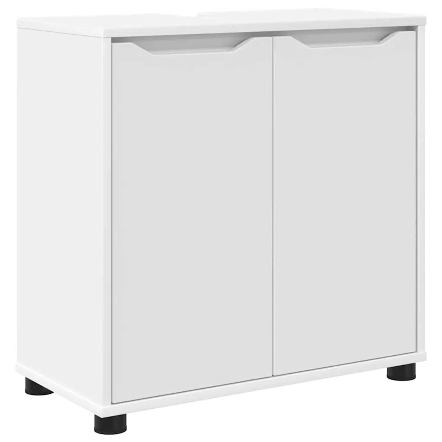 vidaXL Badezimmerwaschbecken-Schrank mit Regal Weiß 60 x 30 x 60 cm 888747