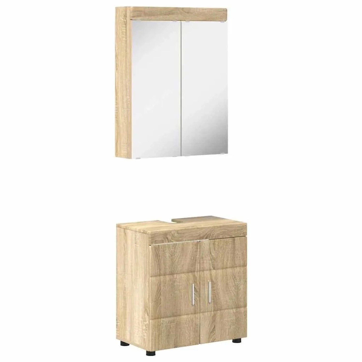 vidaXL Badezimmermöbel-Set mit Regal TULUM Sonoma-Eiche Holzwerkstoff 3398016