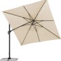 Schneider Ampelschirm, 360x300 cm, Natur. Quadratischer Sonnenschirm mit Dreh- und Neigungsfunktion.