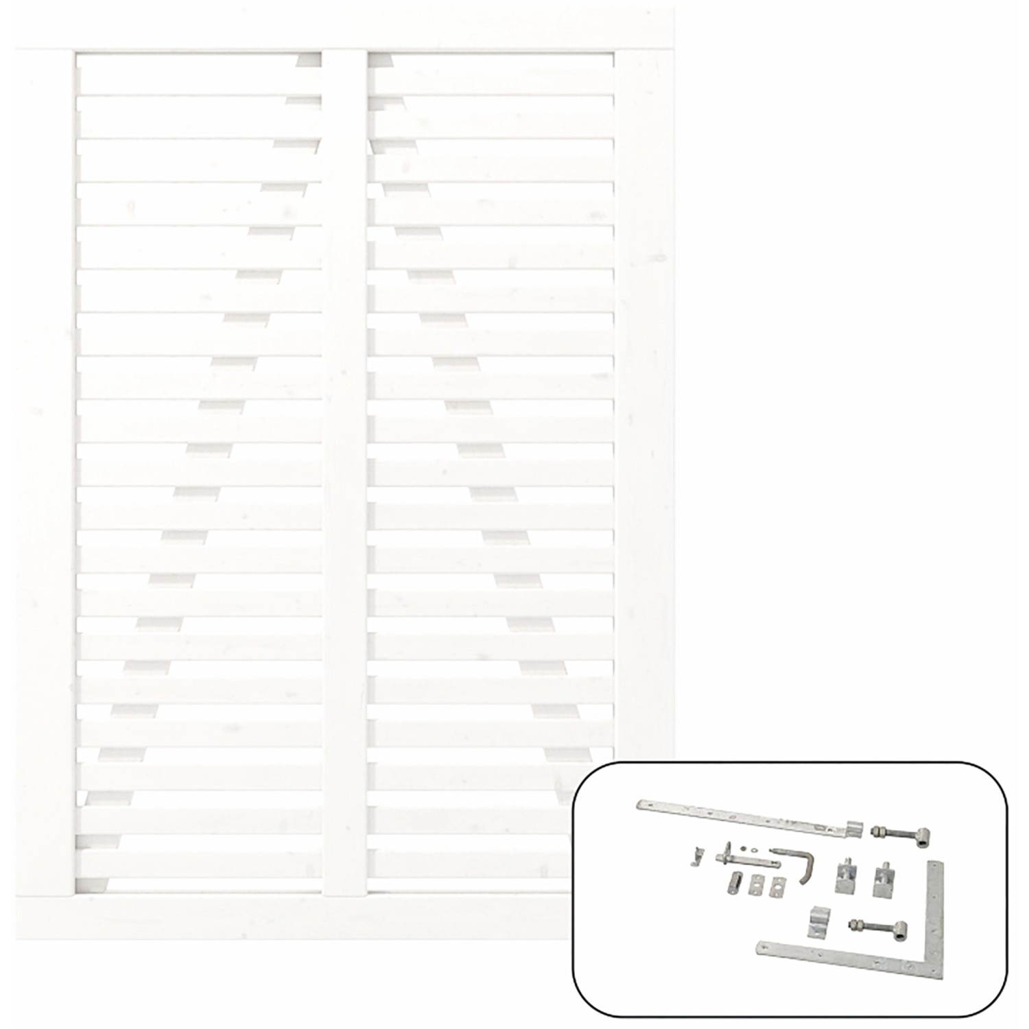 Einzeltor Harmoni Nadelholz Weiß 100 cm x 140 cm günstig online kaufen