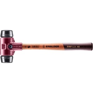 Halder Simplex Schonhammer Ø 40 mm Gummi Schwarz mit Tempergussgehäuse