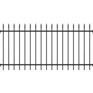 Schwarzes Metall Zaunfeld Chaussee, 120x200 cm, für Gartenzäune.
