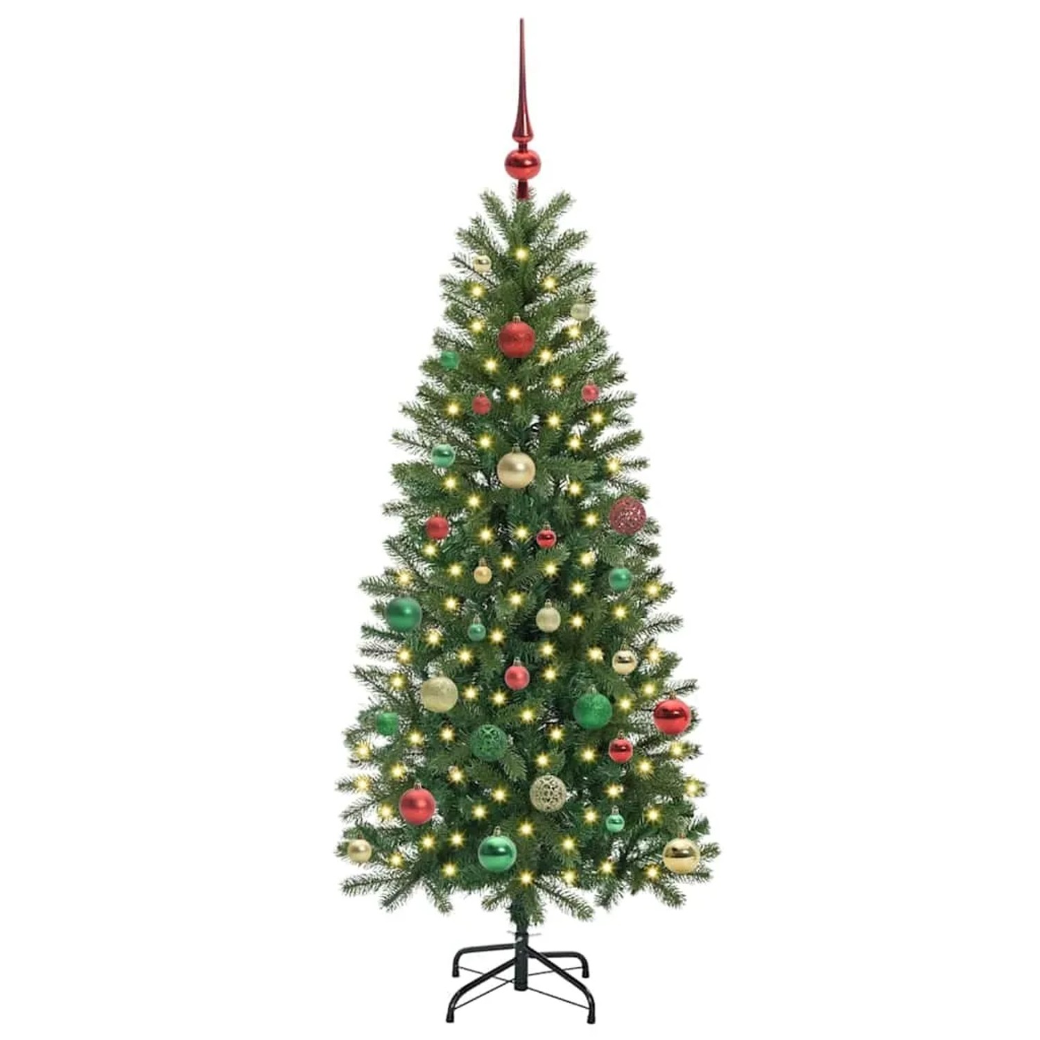 vidaXL Künstlicher Weihnachtsbaum mit 150 LEDs Grün 150 cm PE und PVC 3397349
