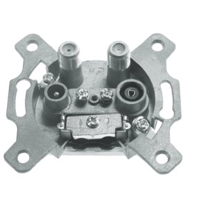 4-polige Antennen-Steckdose für TV & Radio, Detailansicht.