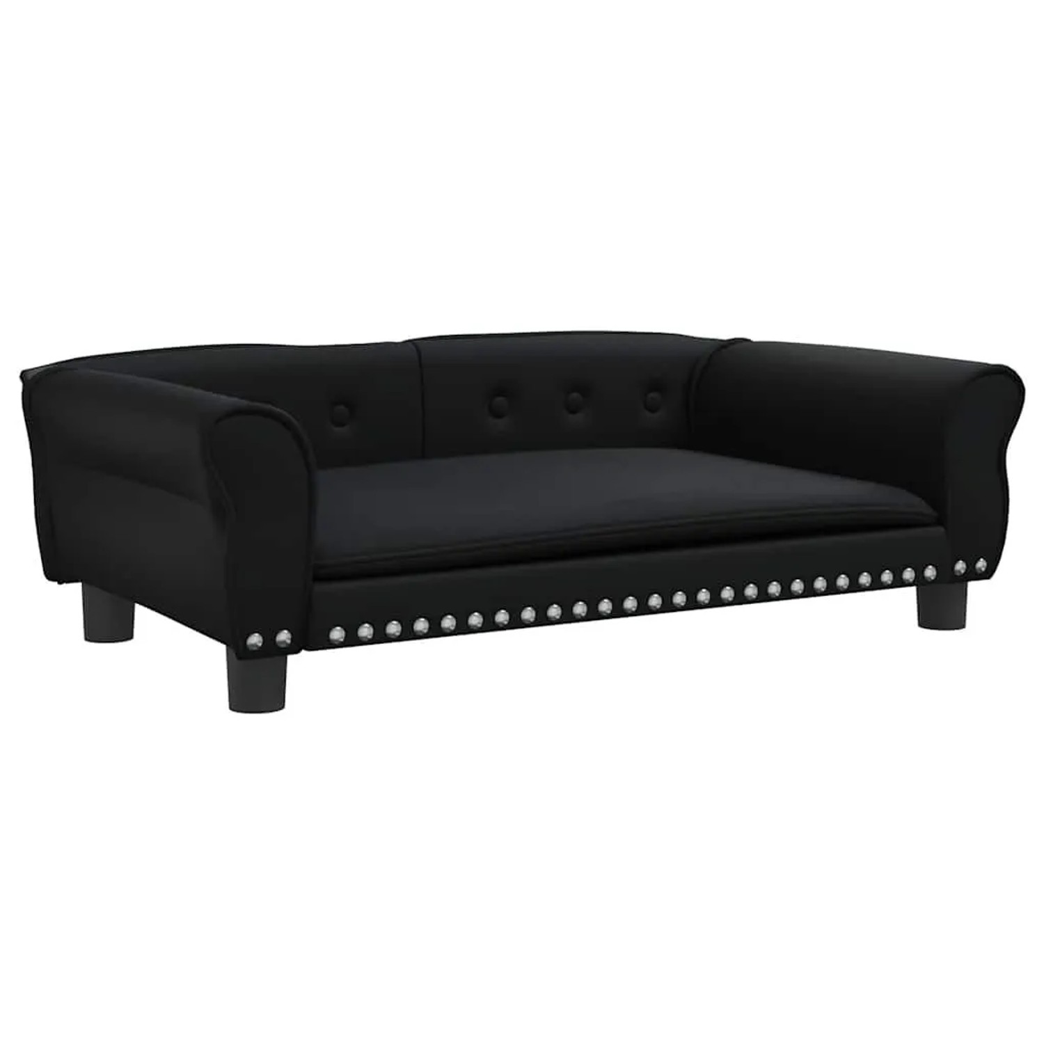 vidaXL Hundebett Schwarz 95x55x30 cm Kunstleder 171817