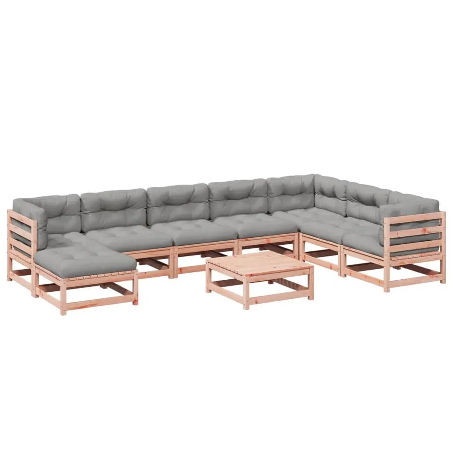 vidaXL 9-Tlg Garten-Sofagarnitur mit Kissen Massivholz Douglasie 3299587 günstig online kaufen