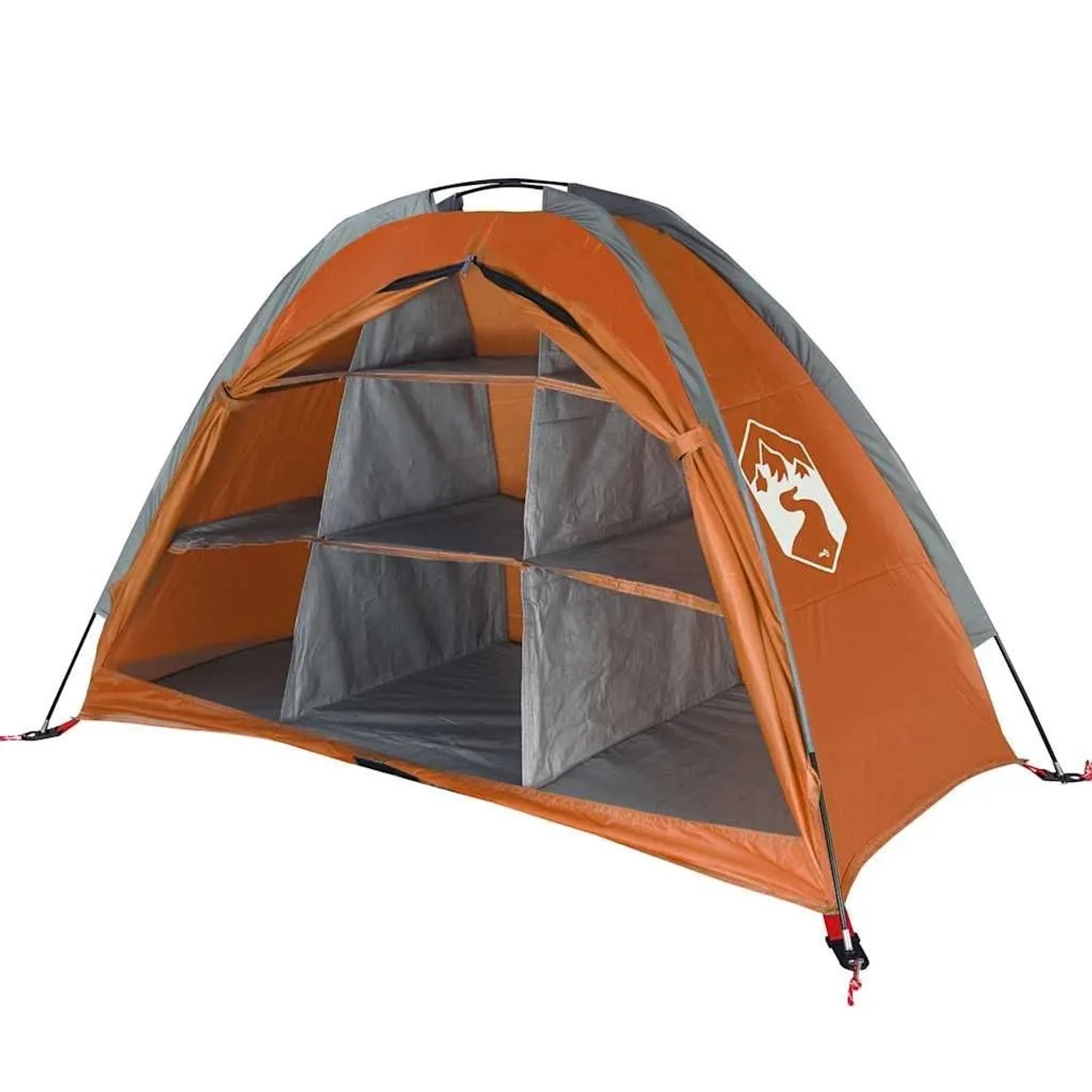 vidaXL Camping-Organizer-Zelt 9 Fächer Grau Orange Wasserdicht 94376 günstig online kaufen