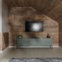 Wohnraum mit Egger Faltleiste Decowall FL001 Namur in Fichte Natur als Wandverkleidung.