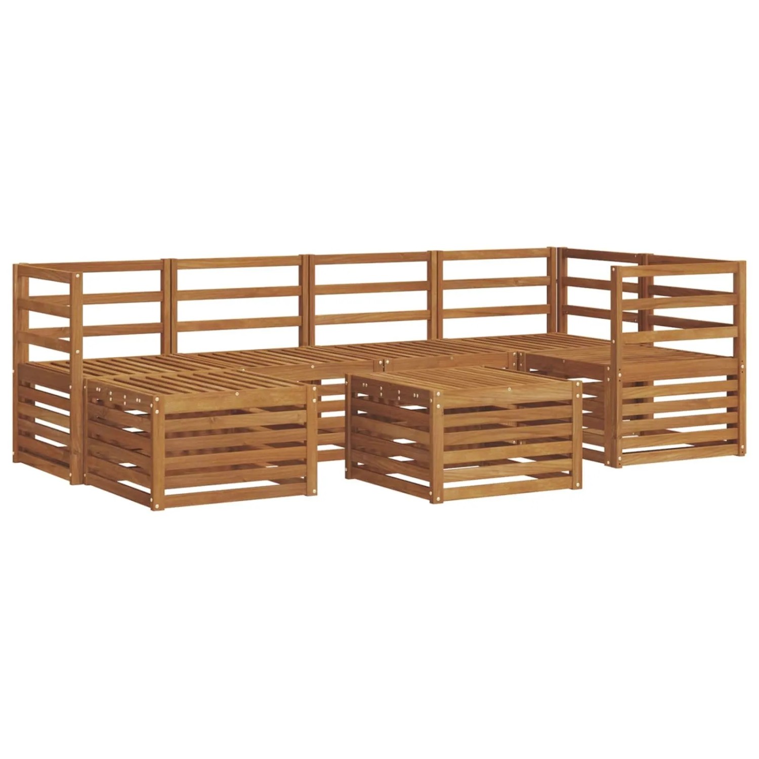 vidaXL Sofagarnituren Natur Massivholz Akazie 3375109