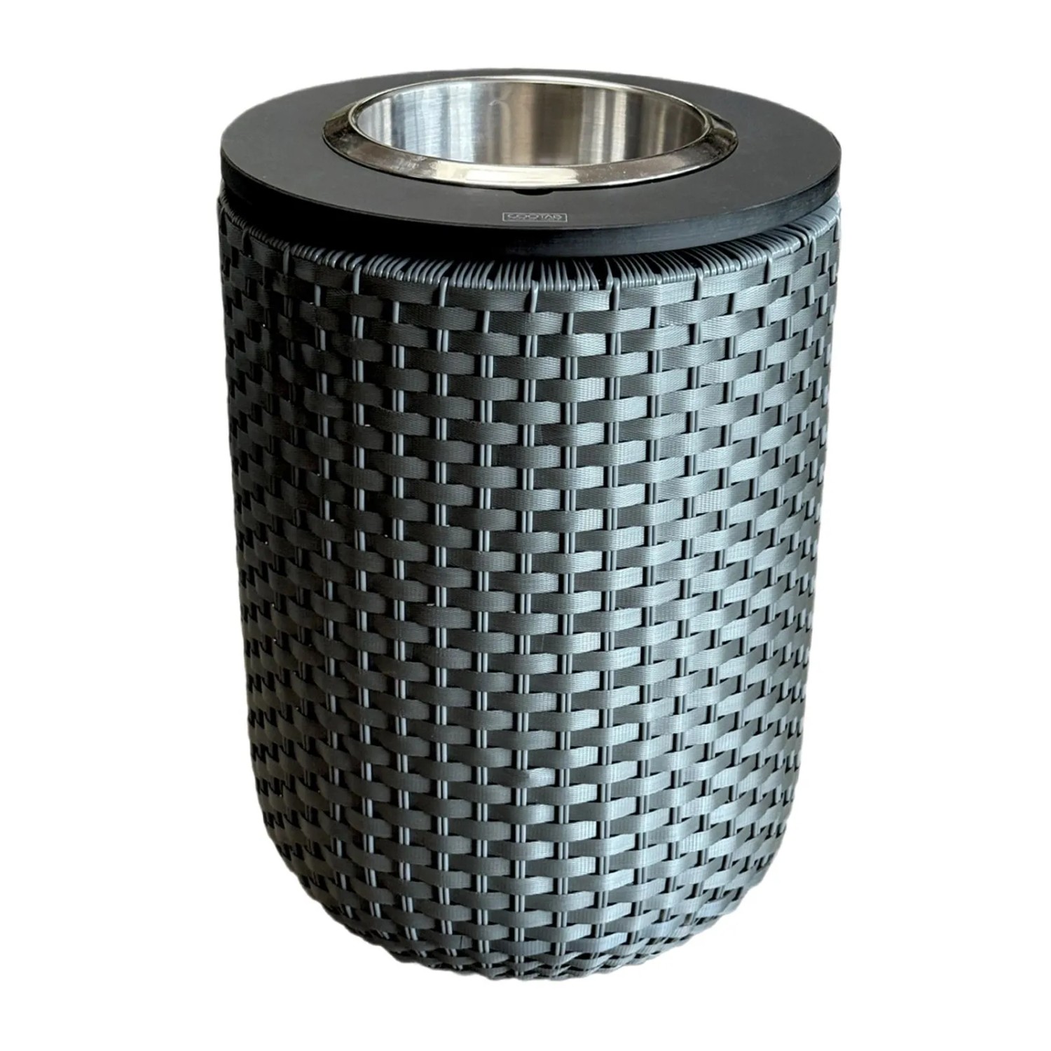 COOTAB Cooler Table London 4-in-1 Loungetisch mit Edelstahl-Kühler Anthrazit-Schwarz