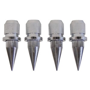 4er Set Dynavox Lautsprecher Spikes zum Einbau, Chrom-Finish.