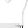Weiße Briloner LED-Klemmleuchte mit flexiblem Arm und GU10 Leuchtmittel.