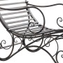 Bronzefarbene CLP Gartenliege Amiens aus Metall. Geschwungene Armlehnen und Lattenrost im Antik-Look.