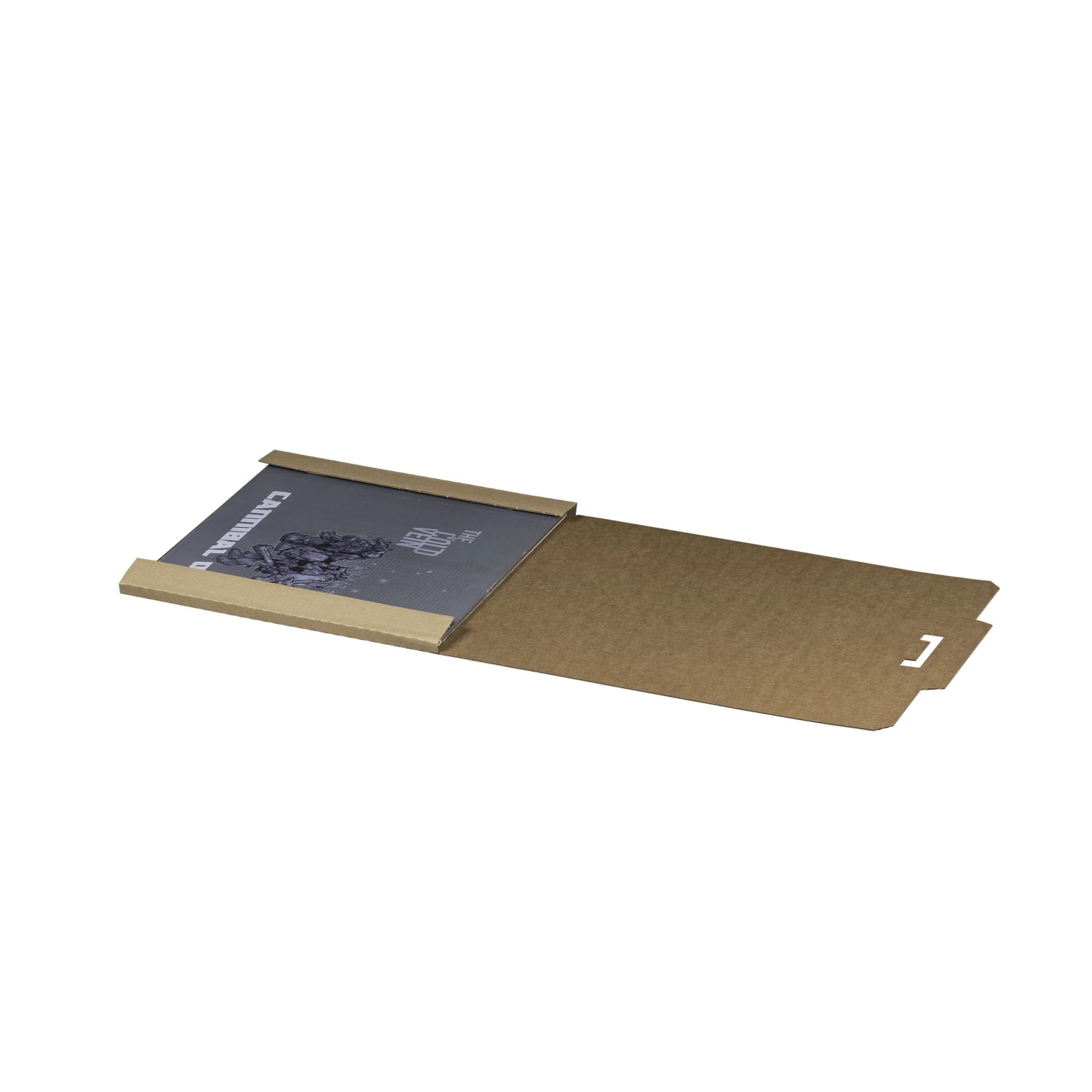 PROREGAL Mega Deal 100x Versandverpackung für Schallplatten 12 Zoll LxBxH 326x326x10mm Wiederverschließbar Steckverschluss Braun Schallplattenverpackung
